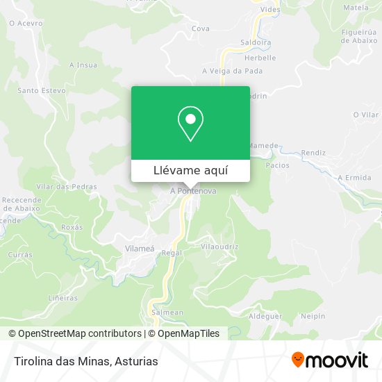Mapa Tirolina das Minas