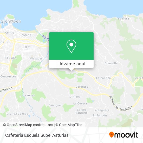 Mapa Cafeteria Escuela Supe