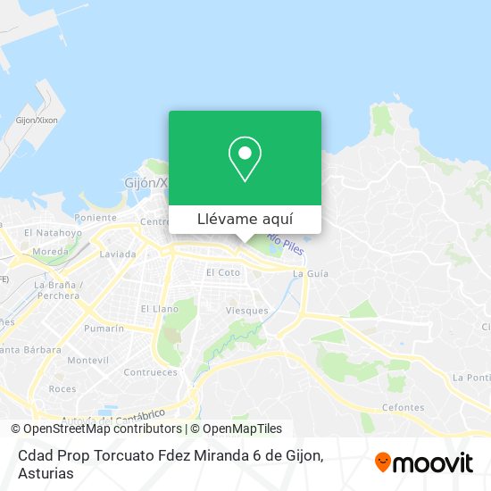 Mapa Cdad Prop Torcuato Fdez Miranda 6 de Gijon