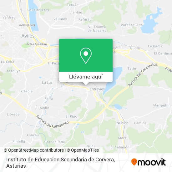 Mapa Instituto de Educacion Secundaria de Corvera