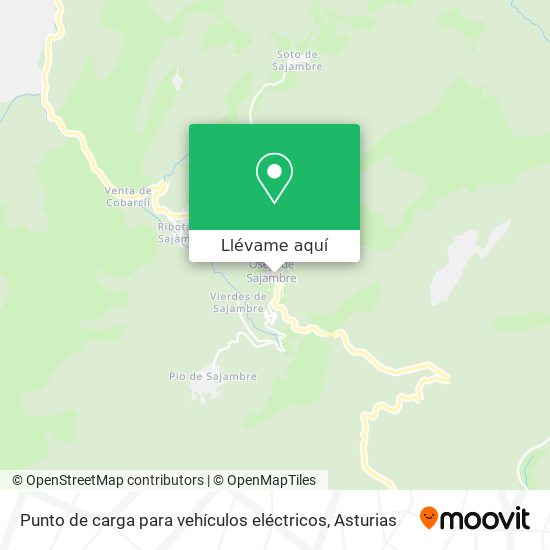 Mapa Punto de carga para vehículos eléctricos