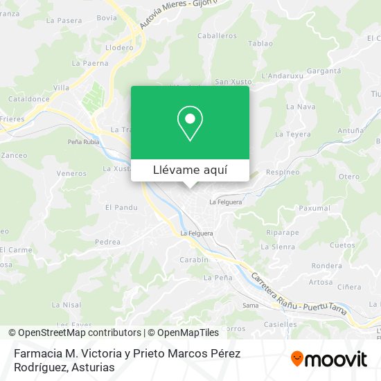 Mapa Farmacia M. Victoria y Prieto Marcos Pérez Rodríguez