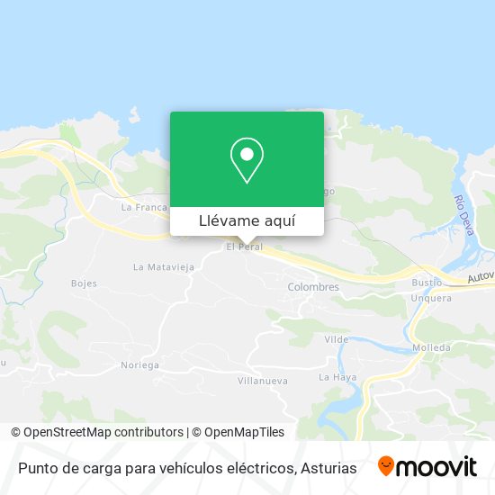 Mapa Punto de carga para vehículos eléctricos