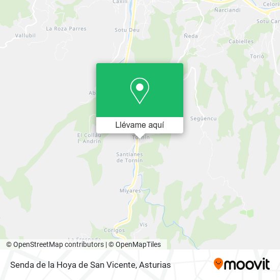 Mapa Senda de la Hoya de San Vicente