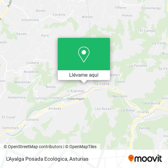 Mapa L'Ayalga Posada Ecológica