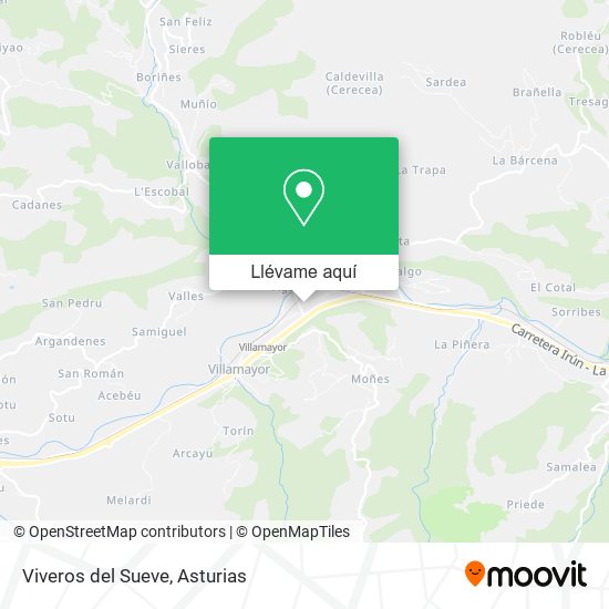 Mapa Viveros del Sueve
