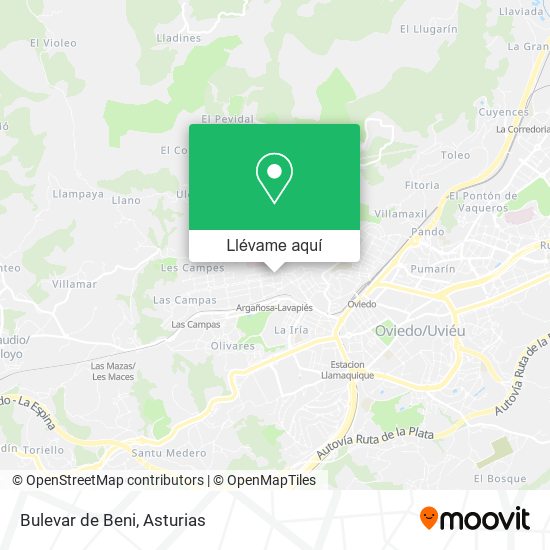 Mapa Bulevar de Beni