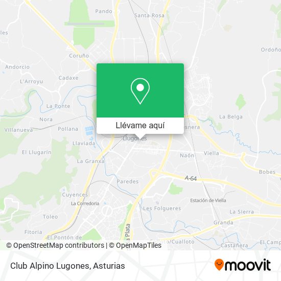 Mapa Club Alpino Lugones