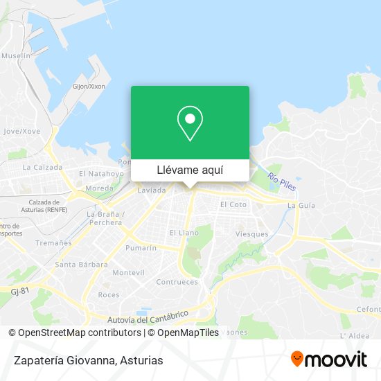 Mapa Zapatería Giovanna