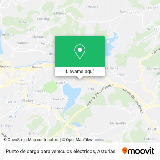 Mapa Punto de carga para vehículos eléctricos