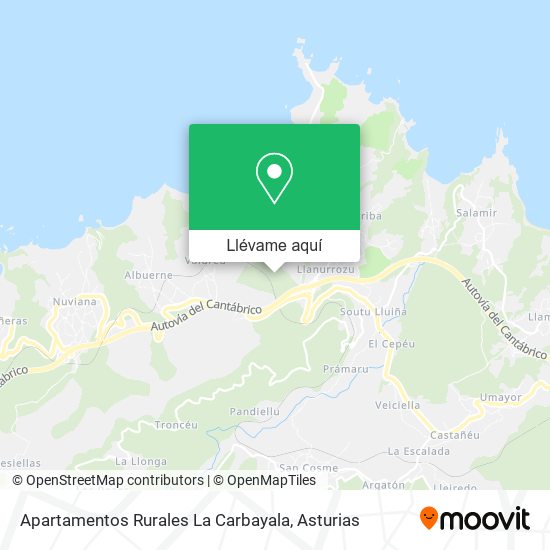 Mapa Apartamentos Rurales La Carbayala