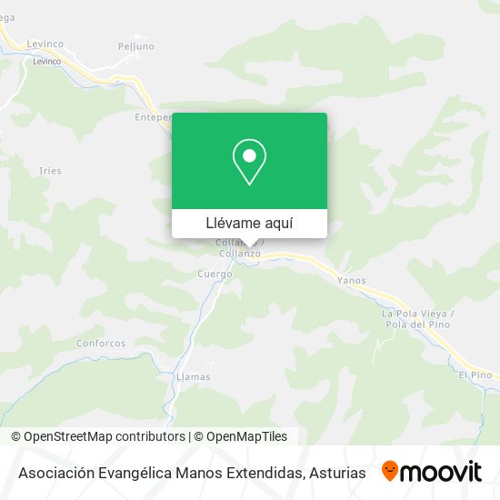 Mapa Asociación Evangélica Manos Extendidas