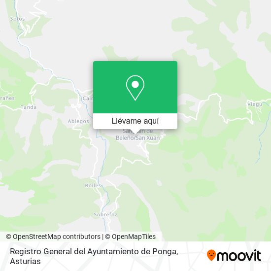 Mapa Registro General del Ayuntamiento de Ponga
