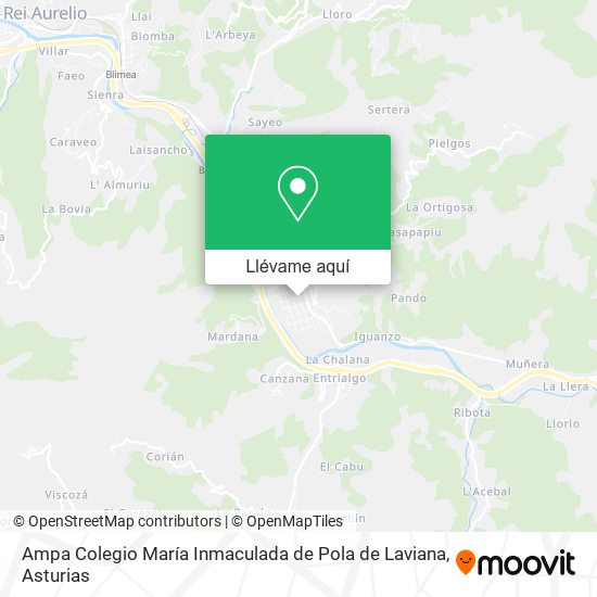Mapa Ampa Colegio María Inmaculada de Pola de Laviana