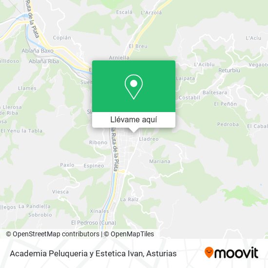 Mapa Academia Peluqueria y Estetica Ivan