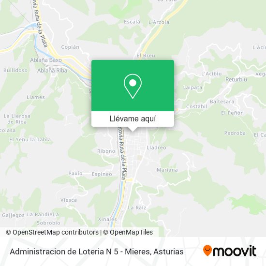 Mapa Administracion de Loteria N 5 - Mieres