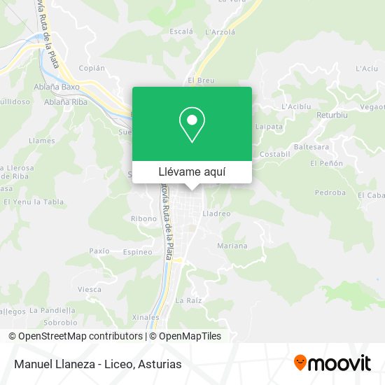 Mapa Manuel Llaneza - Liceo