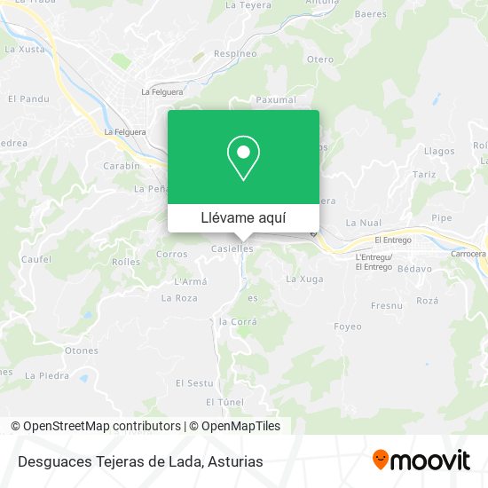 Mapa Desguaces Tejeras de Lada