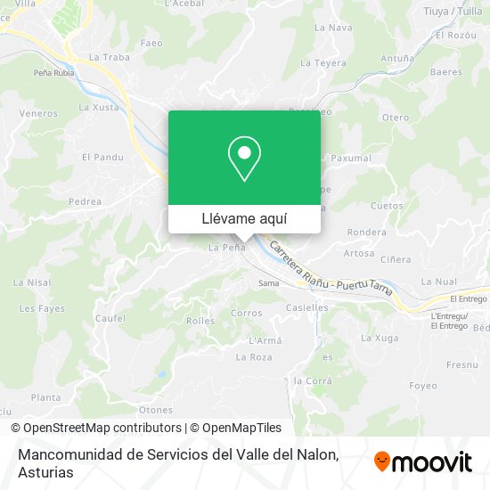 Mapa Mancomunidad de Servicios del Valle del Nalon