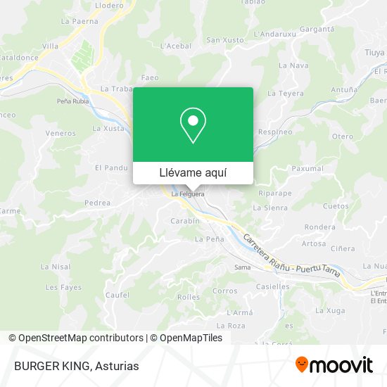 Mapa BURGER KING