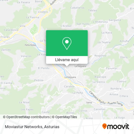 Mapa Moviastur Networks