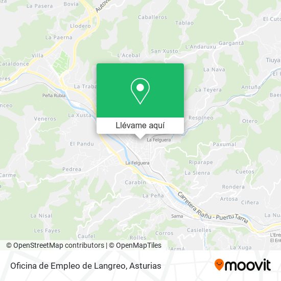 Mapa Oficina de Empleo de Langreo