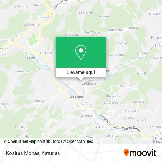 Mapa Kositas Monas