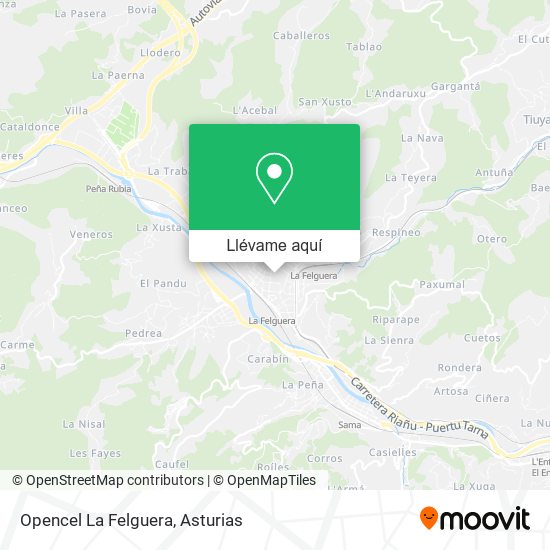 Mapa Opencel La Felguera