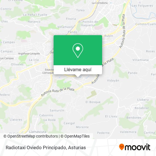 Mapa Radiotaxi Oviedo Principado