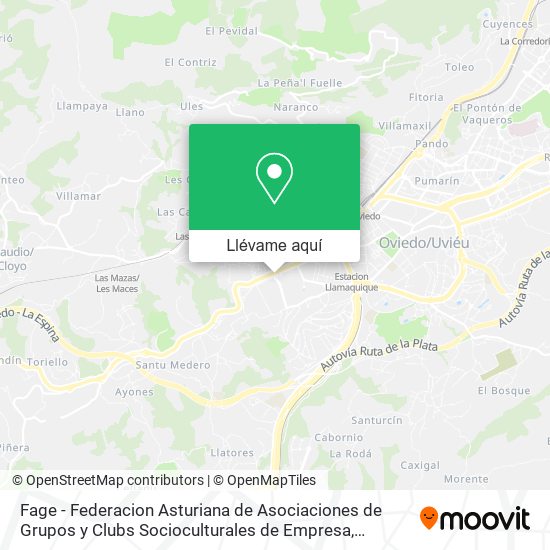 Mapa Fage - Federacion Asturiana de Asociaciones de Grupos y Clubs Socioculturales de Empresa