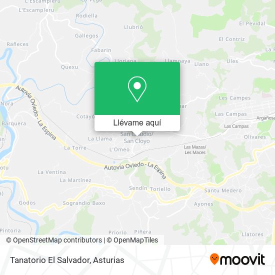 Mapa Tanatorio El Salvador