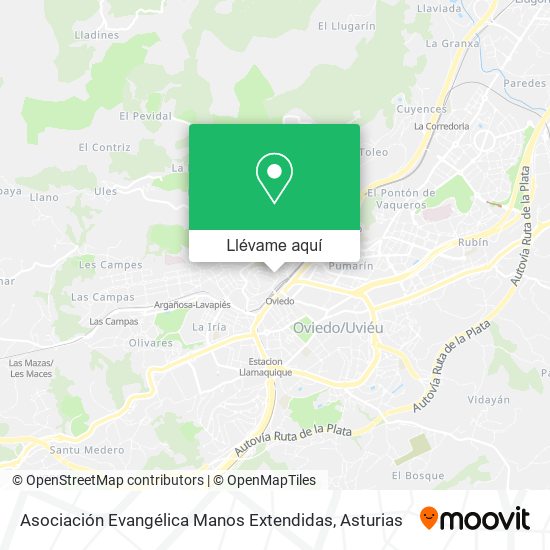 Mapa Asociación Evangélica Manos Extendidas