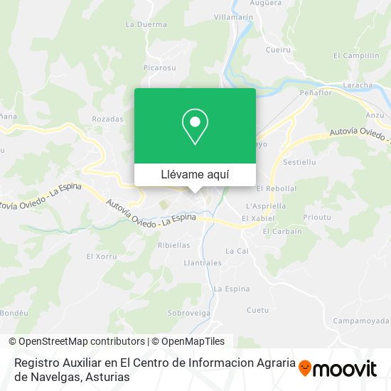 Mapa Registro Auxiliar en El Centro de Informacion Agraria de Navelgas