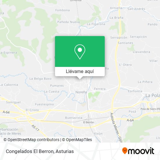 Mapa Congelados El Berron