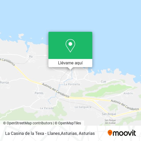 Mapa La Casina de la Texa - Llanes,Asturias