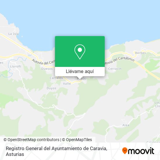 Mapa Registro General del Ayuntamiento de Caravia