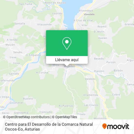 Mapa Centro para El Desarrollo de la Comarca Natural Oscos-Eo