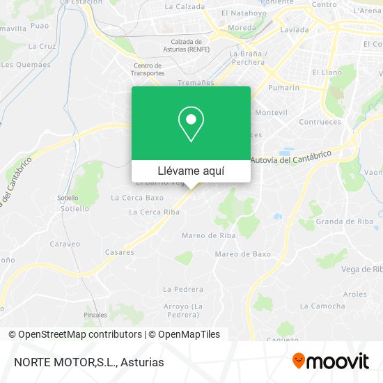 Mapa NORTE MOTOR,S.L.