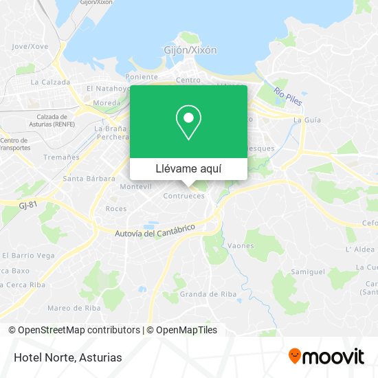 Mapa Hotel Norte