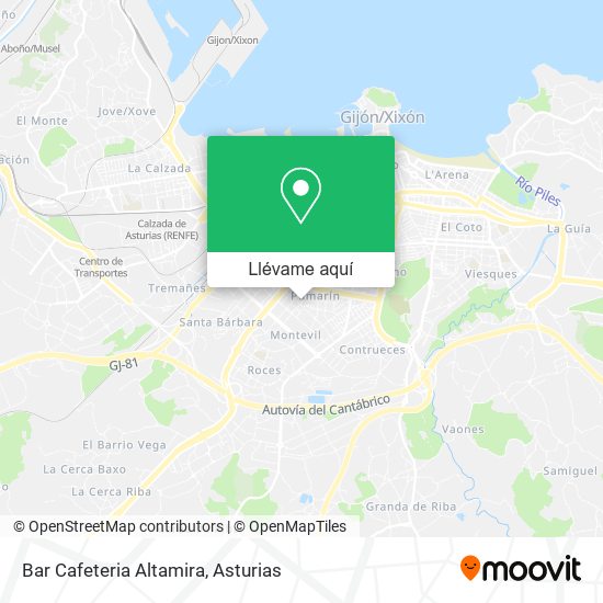 Mapa Bar Cafeteria Altamira
