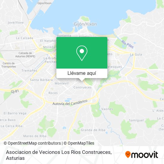 Mapa Asociacion de Vecionos Los Rios Construeces