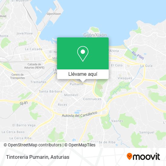 Mapa Tintoreria Pumarin