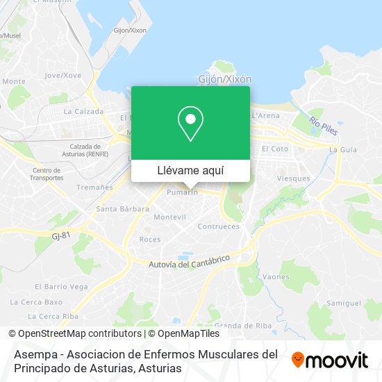 Mapa Asempa - Asociacion de Enfermos Musculares del Principado de Asturias