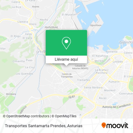 Mapa Transportes Santamarta Prendes