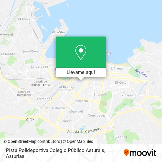 Mapa Pista Polideportiva Colegio Público Asturais