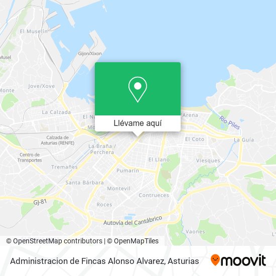 Mapa Administracion de Fincas Alonso Alvarez