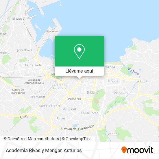 Mapa Academia Rivas y Mengar