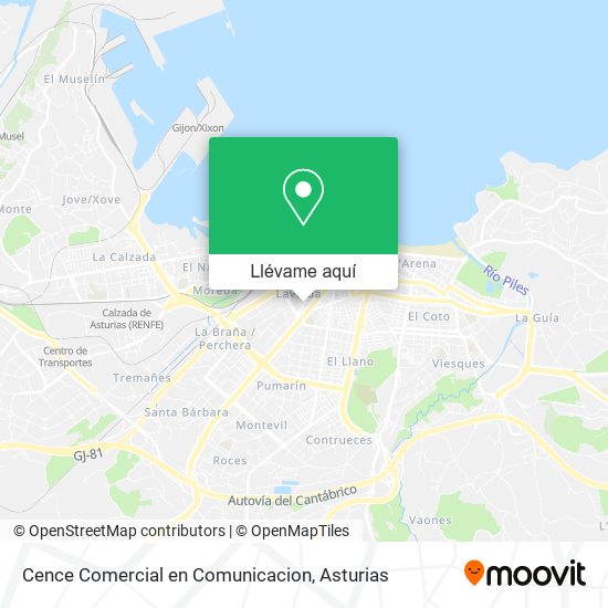 Mapa Cence Comercial en Comunicacion