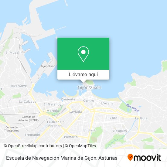 Mapa Escuela de Navegación Marina de Gijón