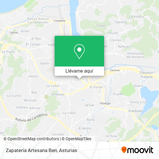 Mapa Zapateria Artesana Ben